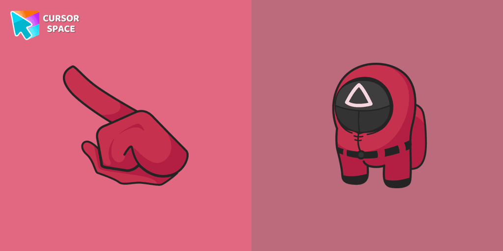 Among Us Squid Game Soldier Character cursor pack